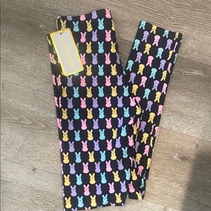 Colorful Bunny Print Kids Leggings